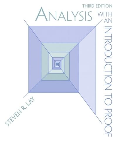 Analysis with an Introduction to Proof book cover