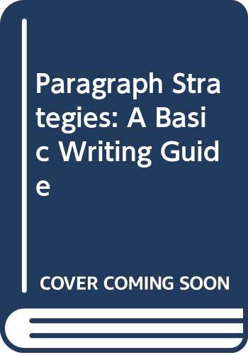 Paragraph Strategies: A Basic Writing Guide book cover