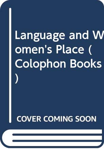 Language and Woman's Place book cover