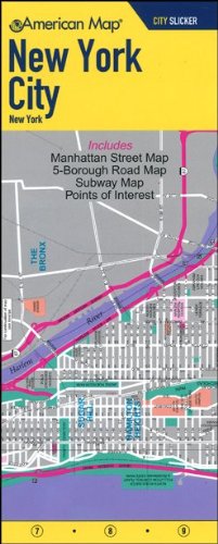 American Map 600232 New York City NY City Slicker Map