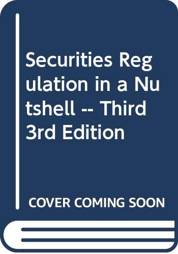 Securities Regulation in a Nutshell book cover