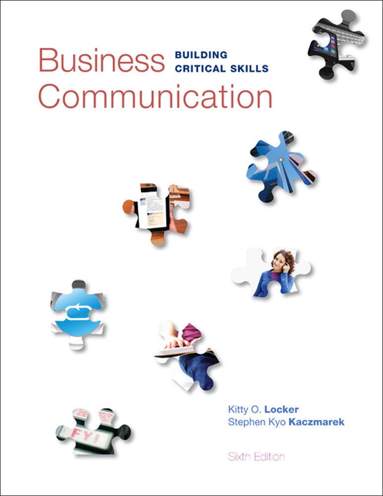 Business Communication: Building Critical Skills book cover