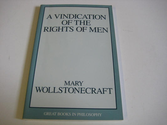 Vindication of the Rights of Men book cover