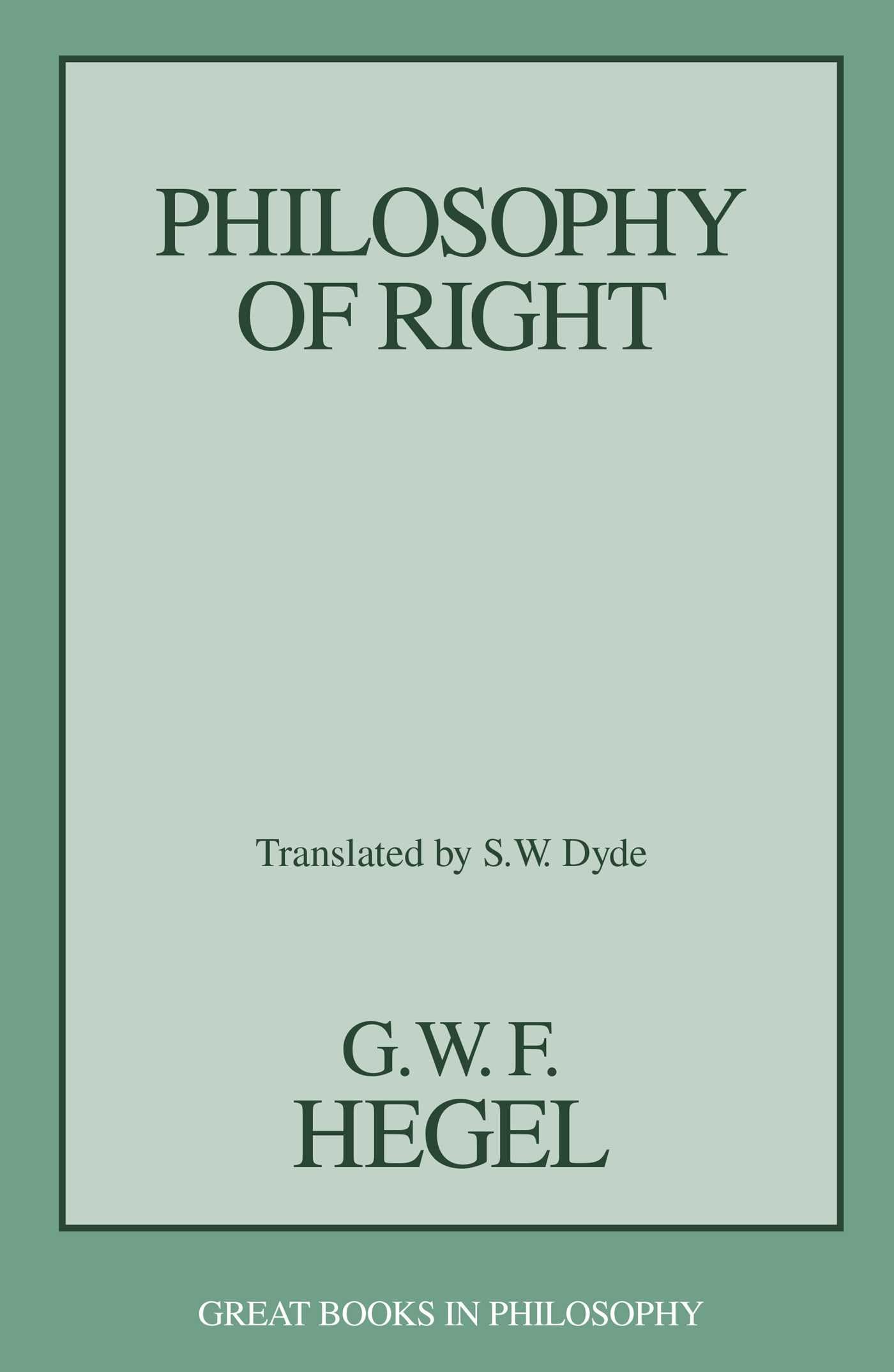 Philosophy of Right book cover