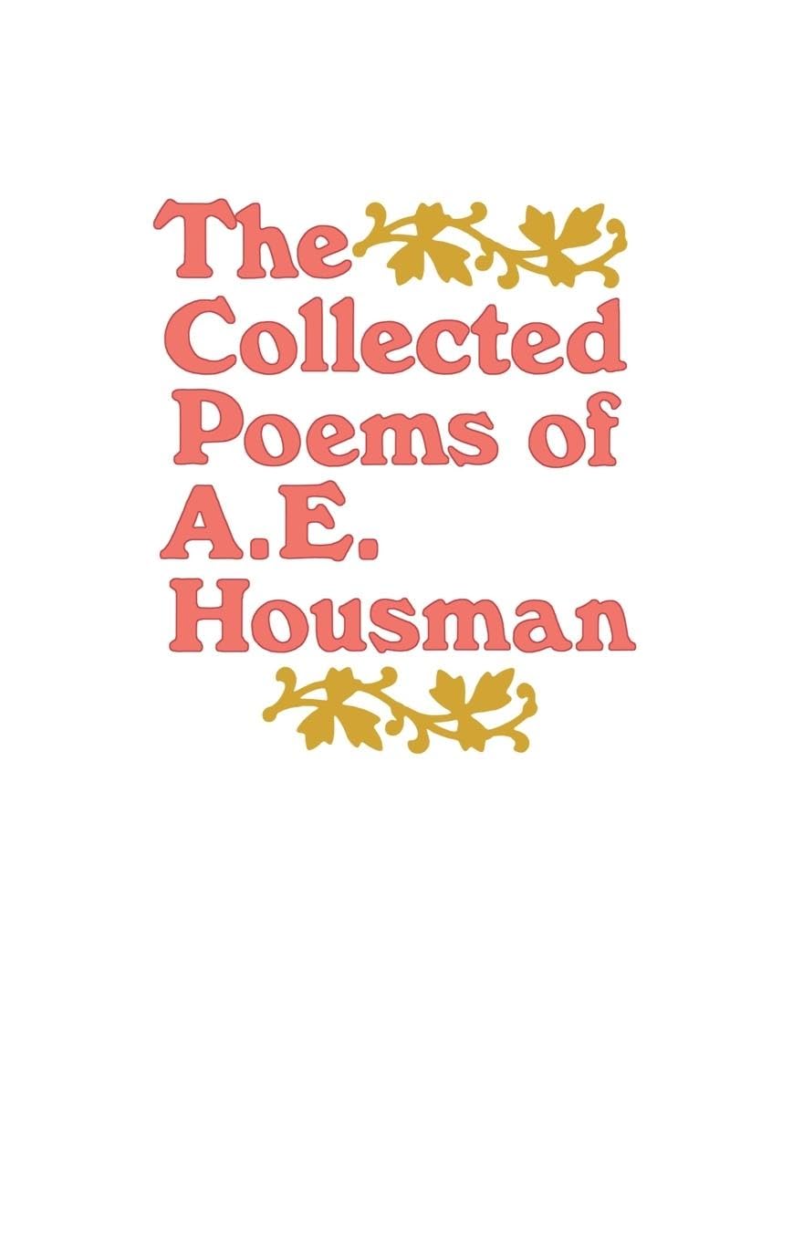 Collected Poems of A. E. Housman book cover