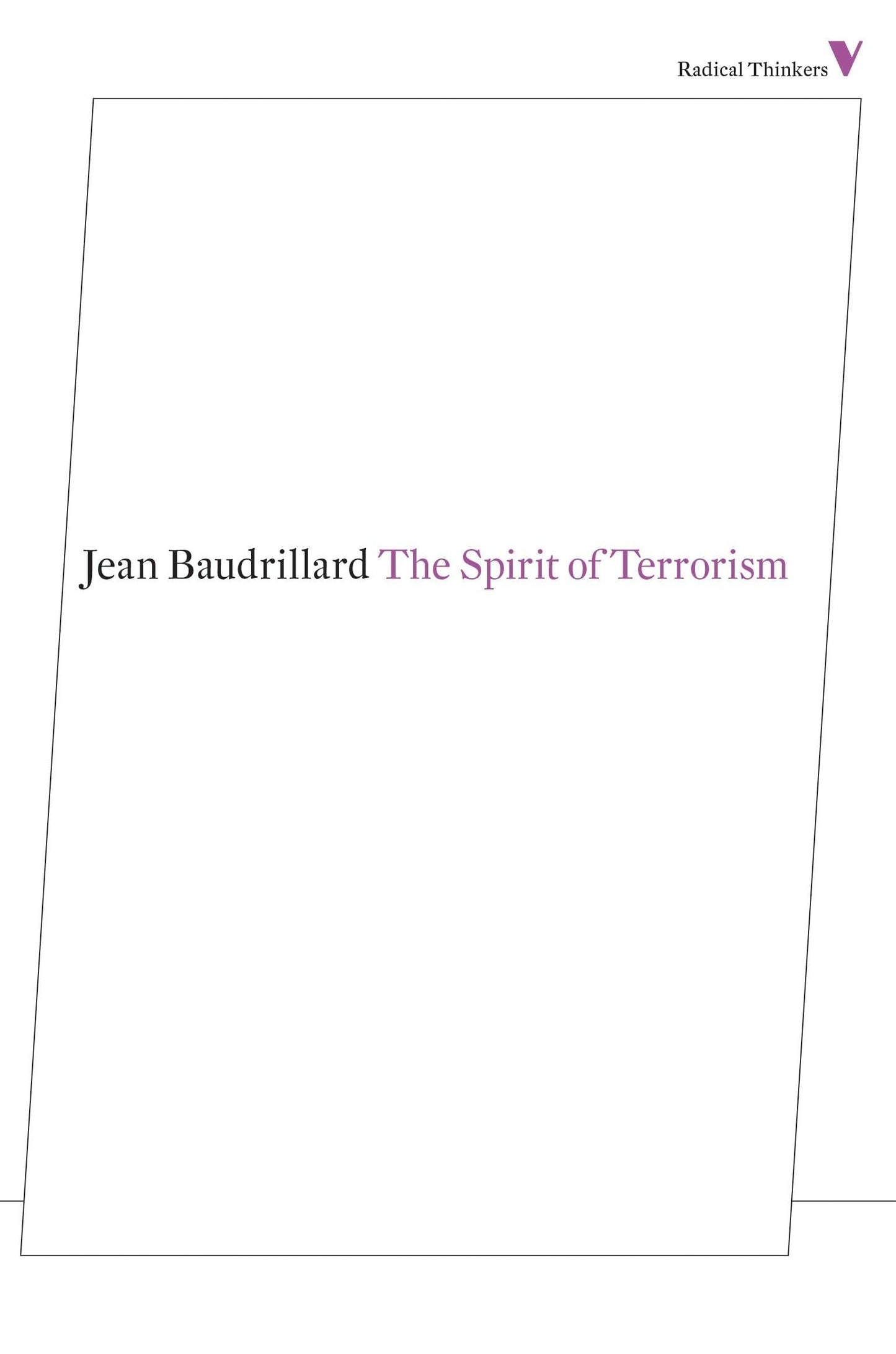 Spirit of Terrorism: And Other Essays book cover