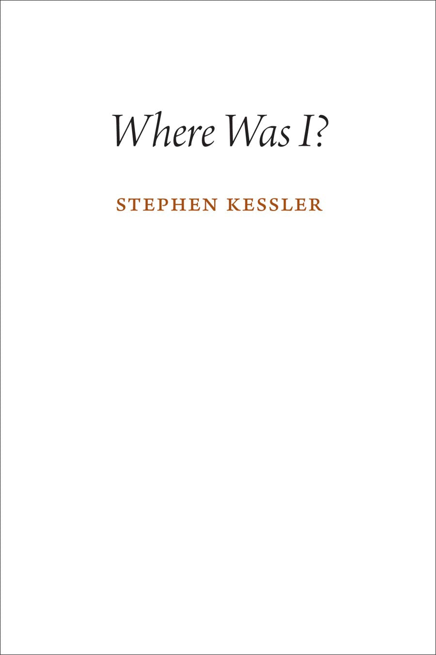 Where Was I? book cover