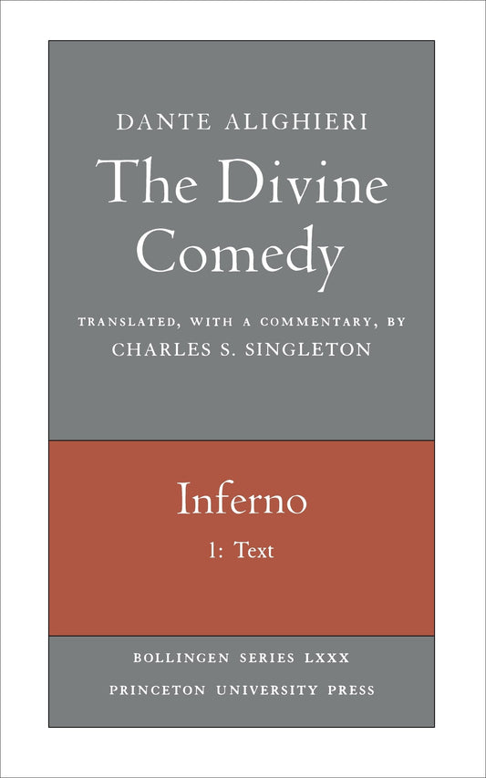 Divine Comedy, I. Inferno, Vol. I. Part 1: Text book cover