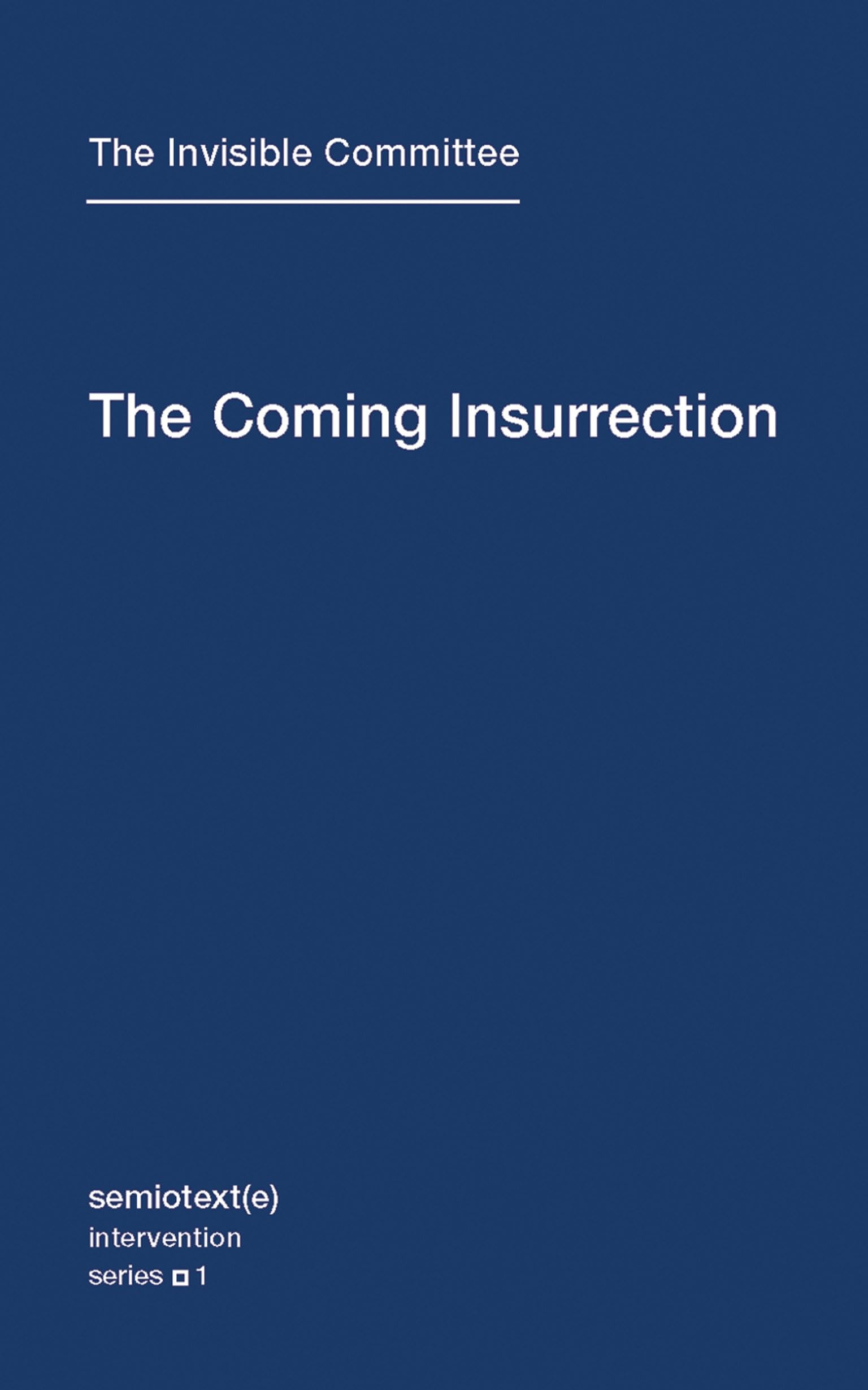 Coming Insurrection book cover