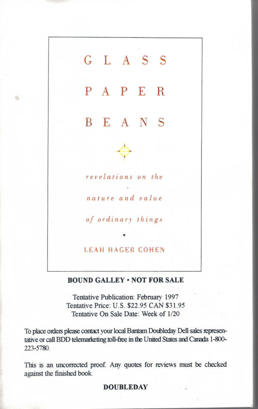 Glass, Paper, Beans