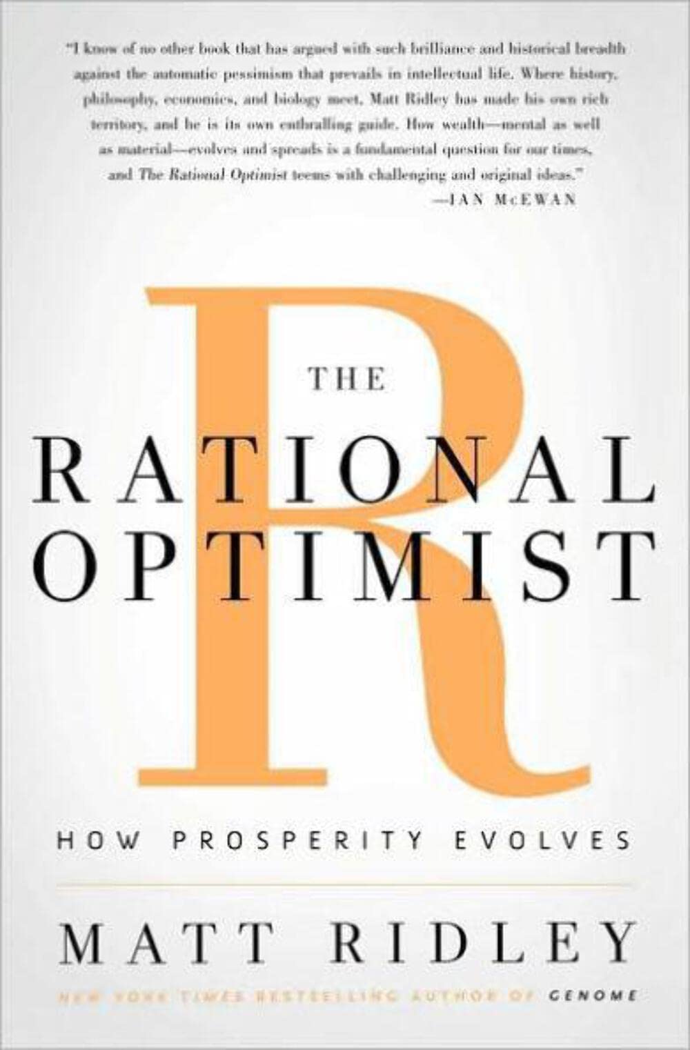 Rational Optimist: How Prosperity Evolves book cover
