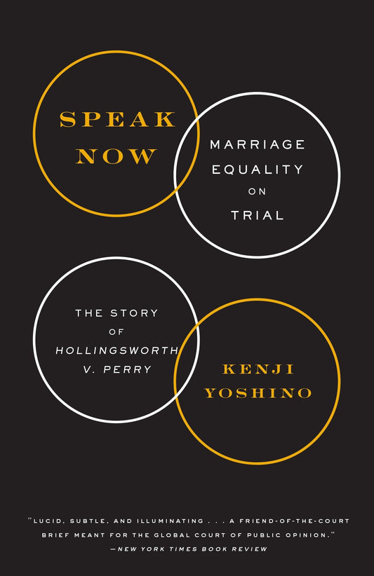 Speak Now: Marriage Equality on Trial book cover