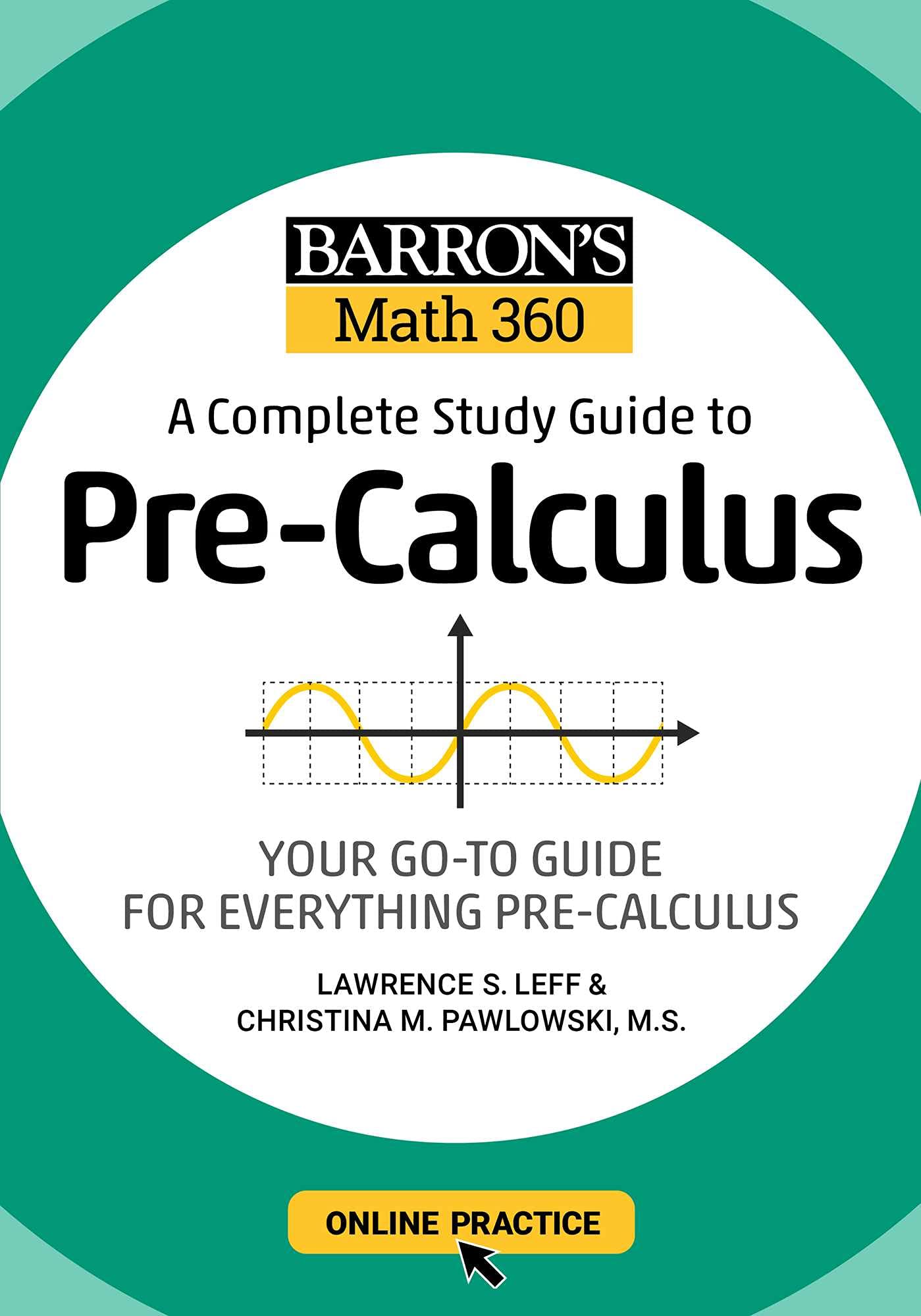 Barron's Math 360: A Complete Study Guide to Pre-Calculus with Online Practice book cover