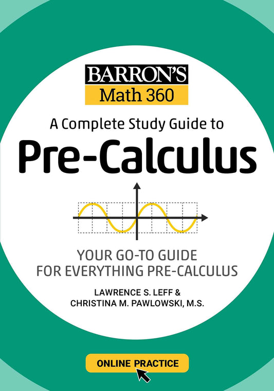 Barron's Math 360: A Complete Study Guide to Pre-Calculus with Online Practice book cover