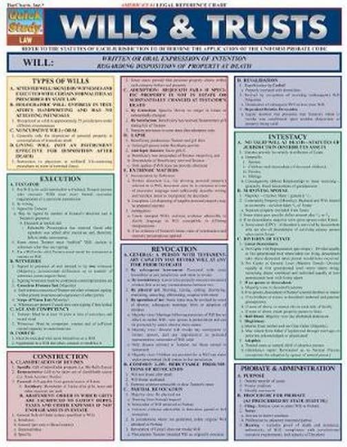 Wills And Trusts (Quick Study: Law)