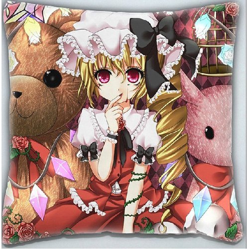 Creative Craft Company Decorative Japanese Anime Throw Pillow Covers Cushion Covers Pillowcase Touhou Project Flandre Scarlet, 16x16 Double-Sided Design