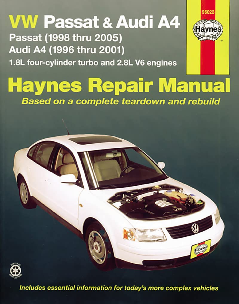 VW Passat and Audi A4, 1996-2001 book cover