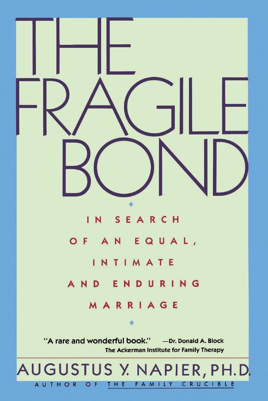 Fragile Bond: In Search of an Equal, Intimate and Enduring Marriage