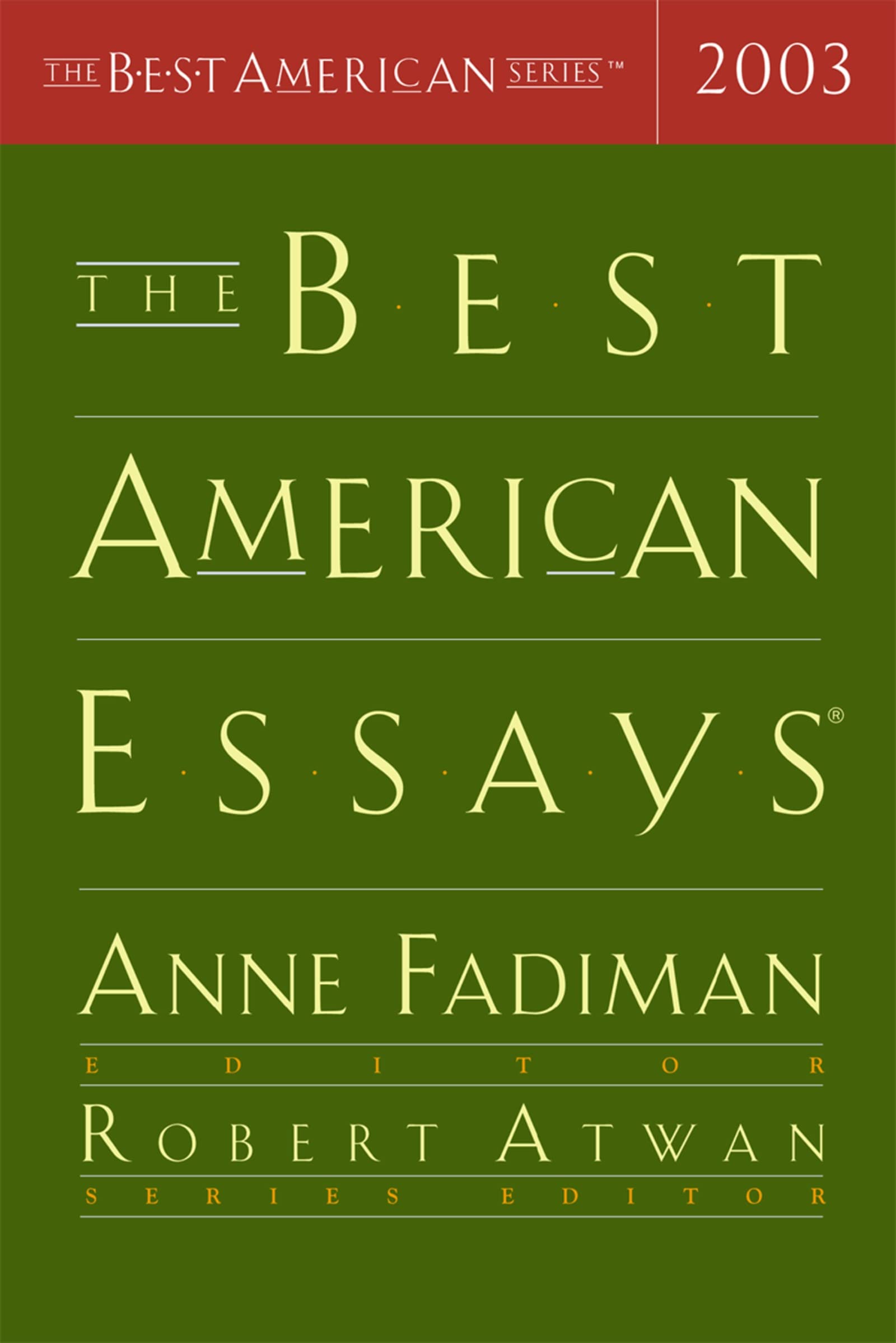 Best American Essays (2003) book cover
