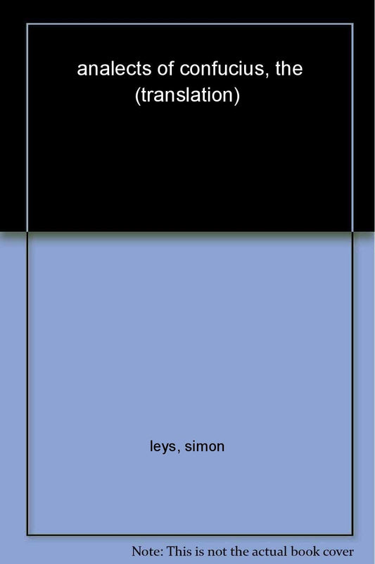 Analects of Confucius book cover