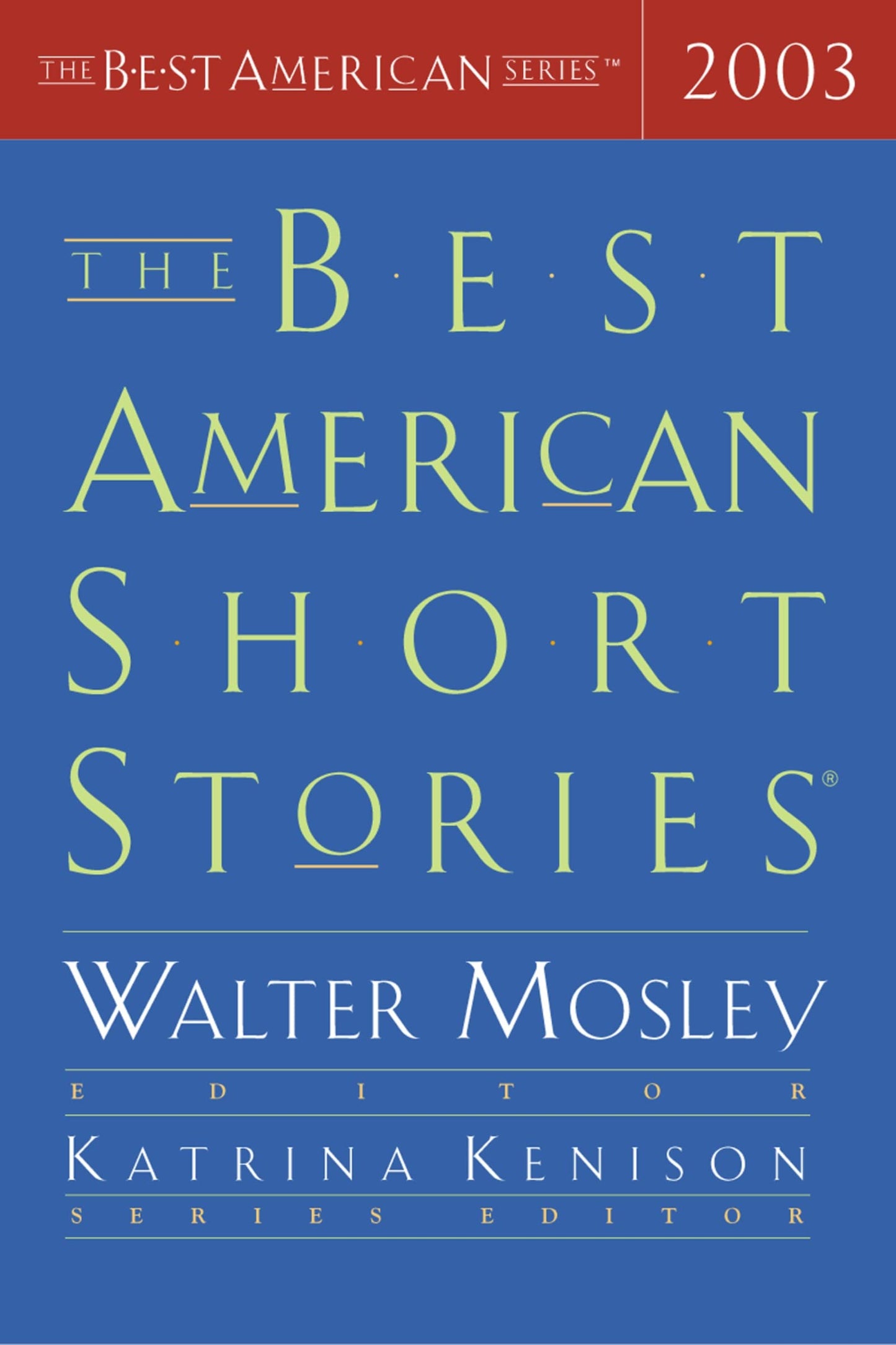 Best American Short Stories 2003 book cover