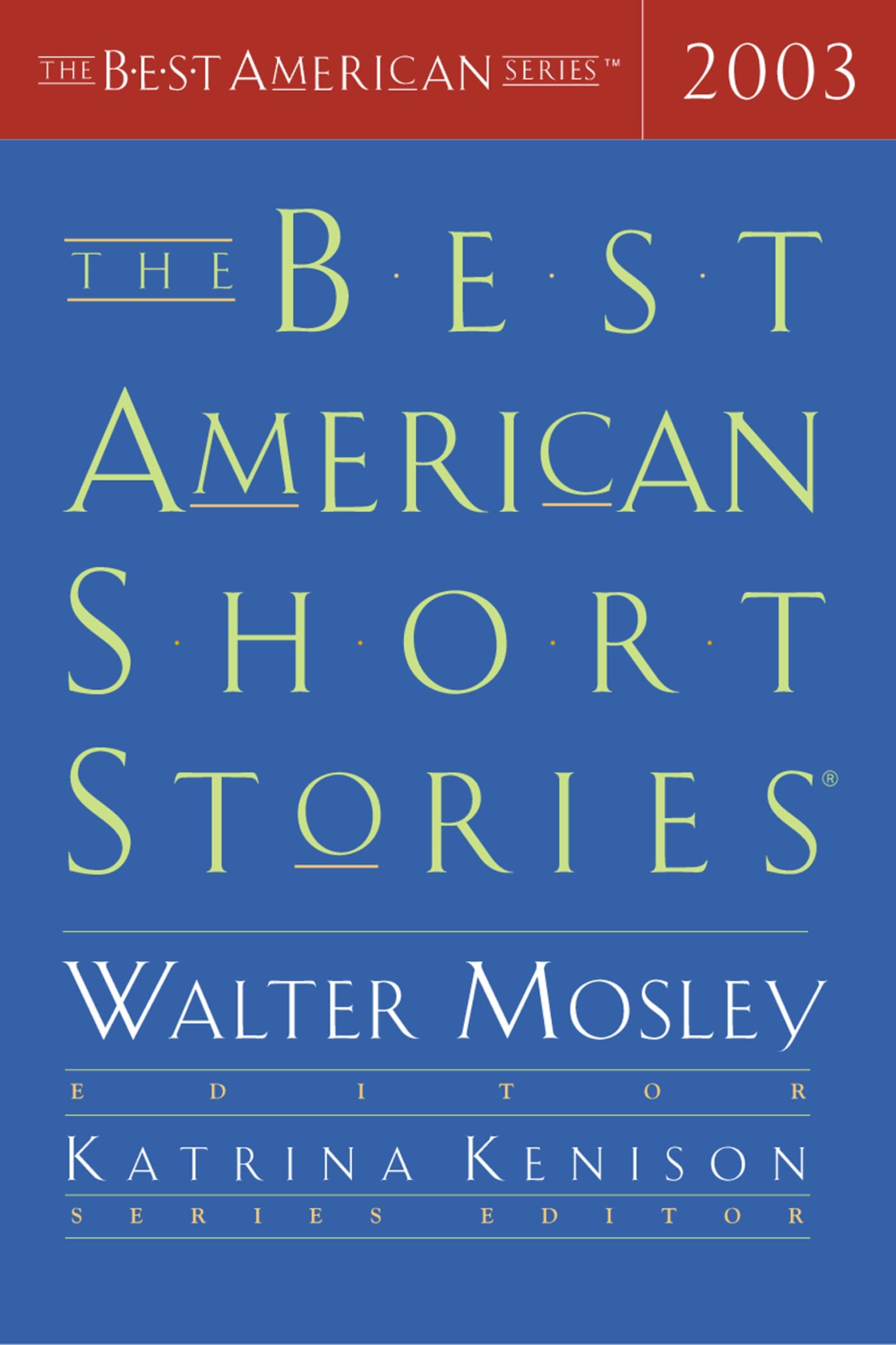 Best American Short Stories 2003 book cover