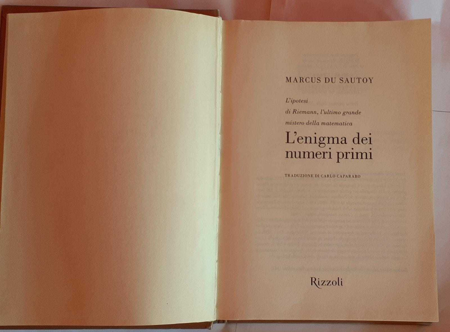 L'enigma dei numeri primi. L'ipotesi di Riemann, il più grande mistero della matematica book cover