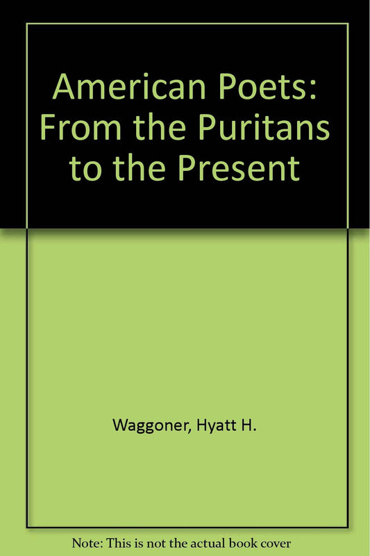 American Poets: From the Puritans to the Present book cover