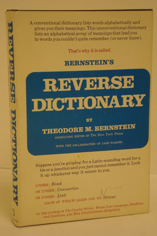 Bernstein's Reverse Dictionary book cover