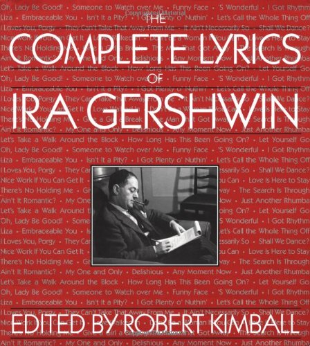 Complete Lyrics of Ira Gershwin (Da Capo Press)