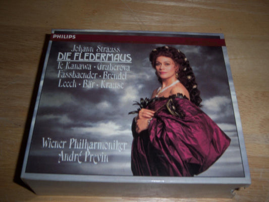 J. Strauss - Die Fledermaus / Te Kanawa, Gruberova, Fassbaender, Bär, Vienna Philharmonic, Previn book cover