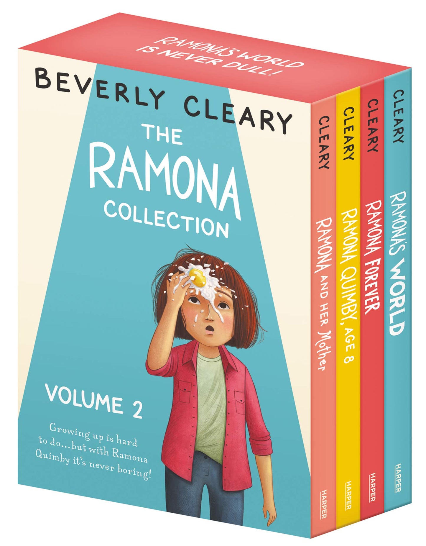 Ramona 4-Book Collection, Volume 2: Ramona and Her Mother; Ramona Quimby, Age 8; Ramona Forever; Ramona's World book cover