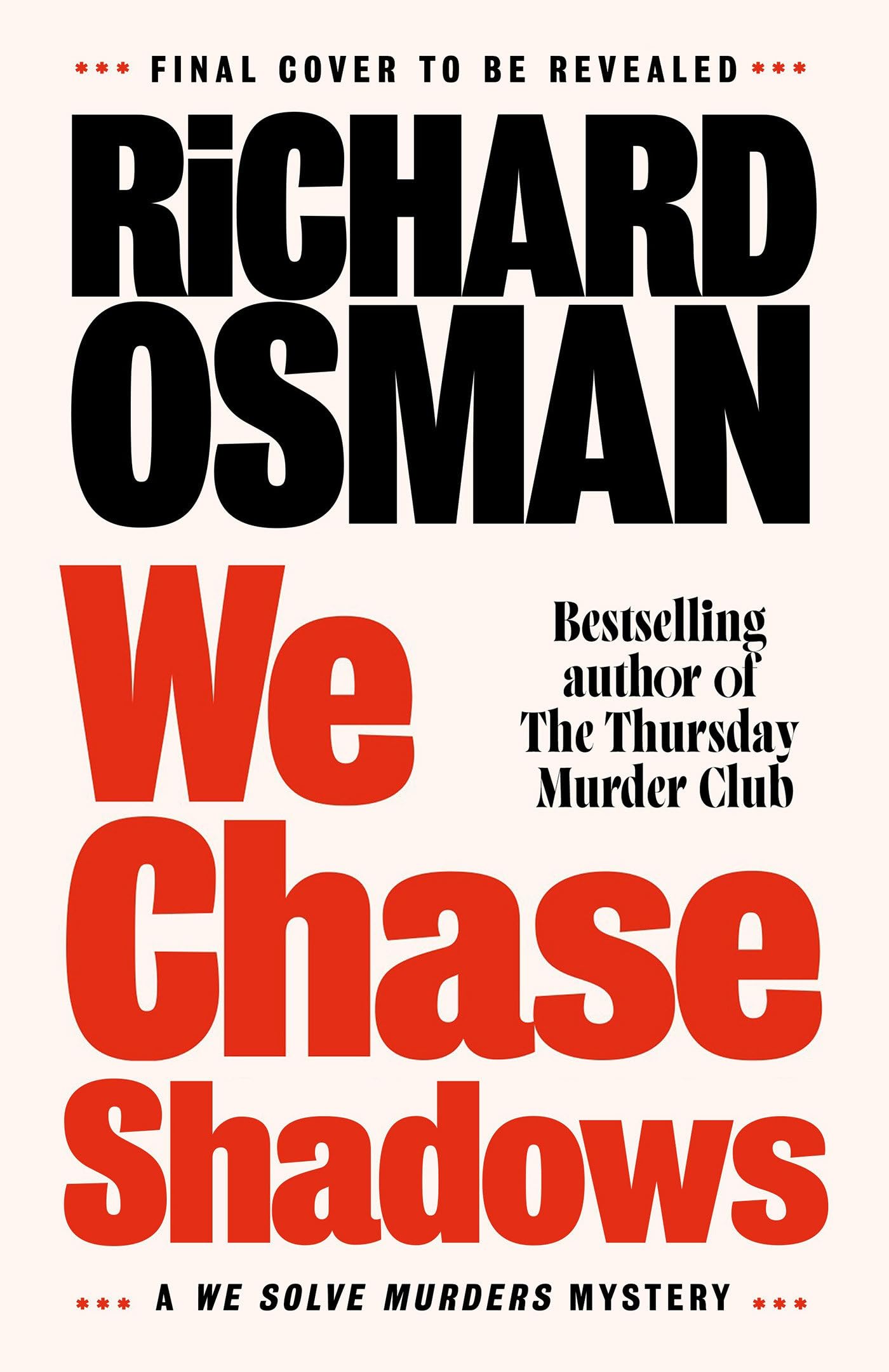 We Chase Shadows book cover