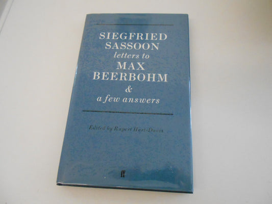 Siegfried Sassoon Letters to Max Beerbohm: With a Few Answers book cover