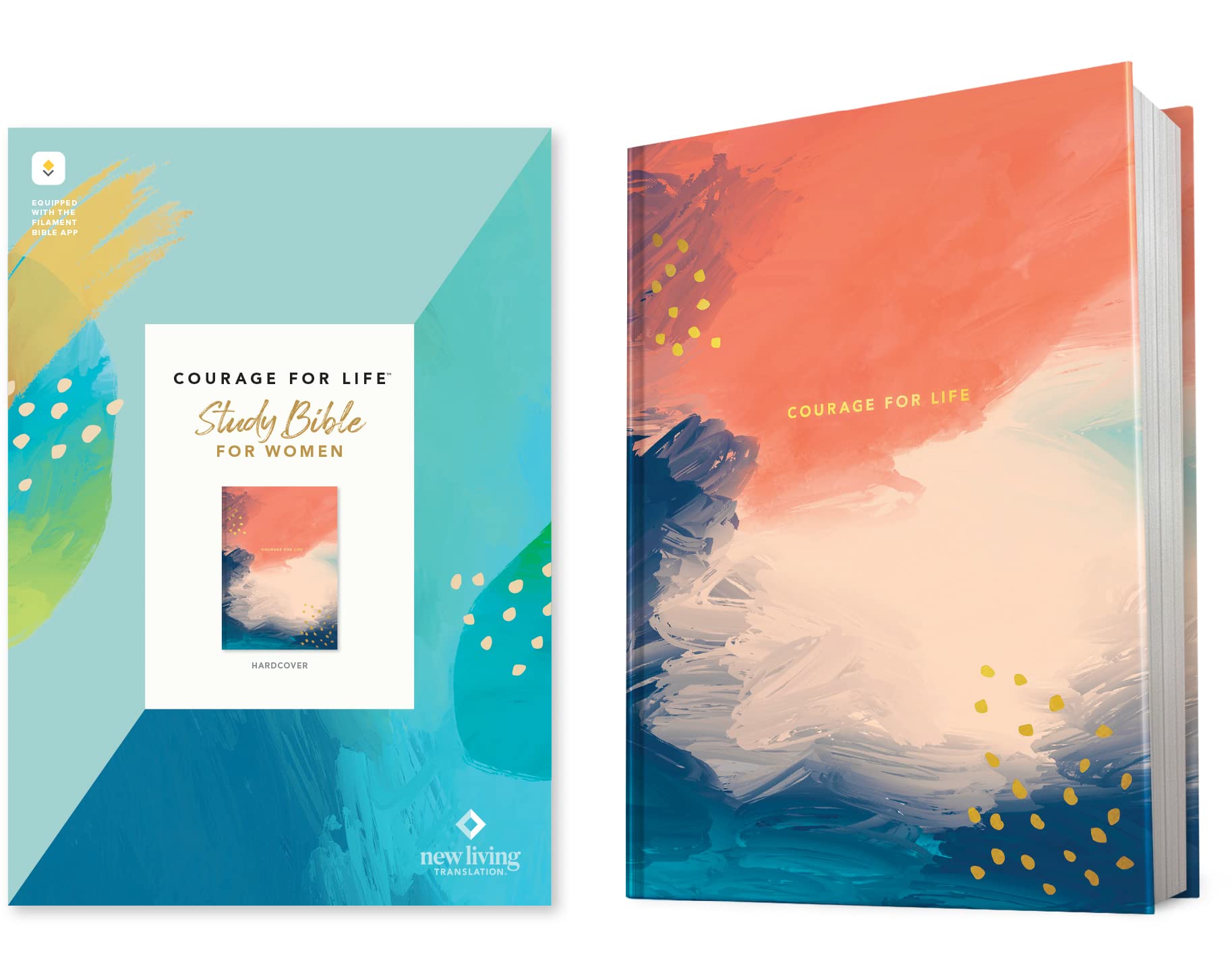 NLT Courage for Life Study Bible for Women, Filament Enabled (Hardcover) book cover
