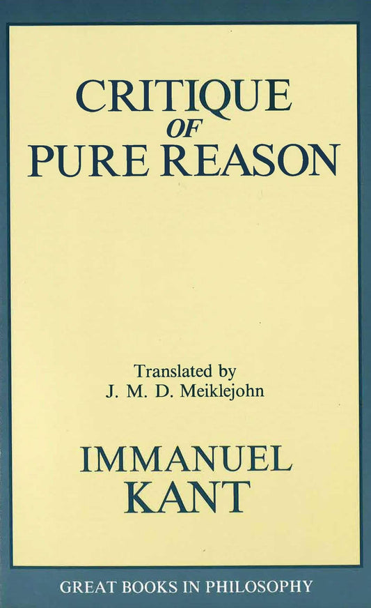 Critique of Pure Reason book cover