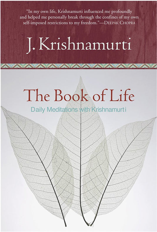 Book of Life: Daily Meditations with Krishnamurti book cover