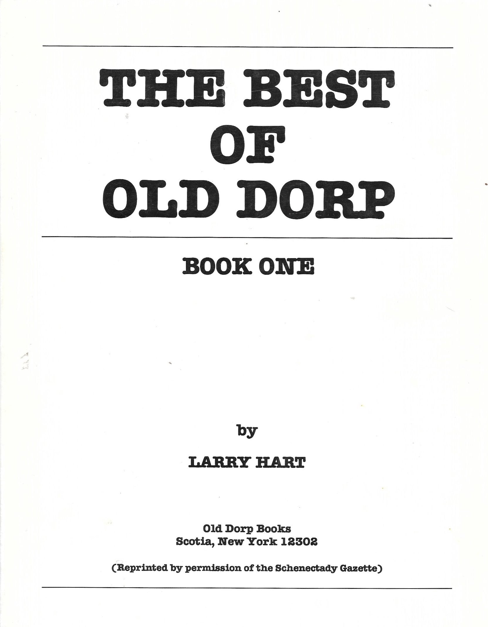 THE BEST OF OLD DORP - BOOK ONE - [Schenectady, New York] book cover