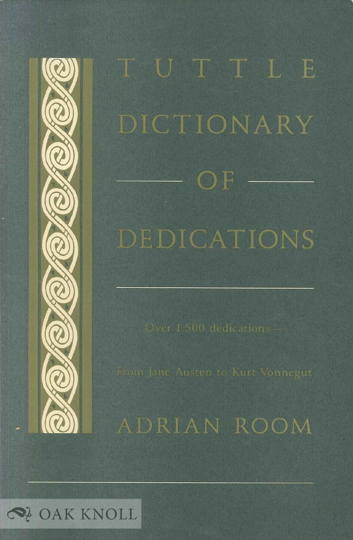 Tuttle Dictionary of Dedication book cover