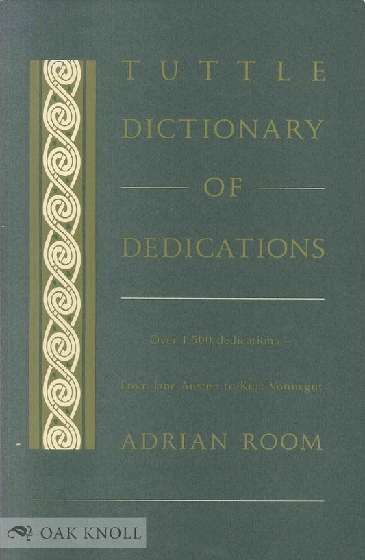 Tuttle Dictionary of Dedication book cover