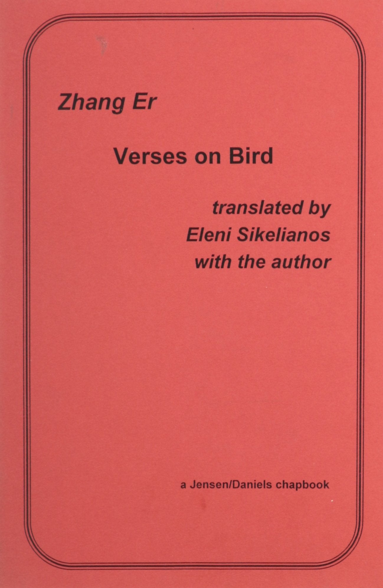 Verses on Bird book cover