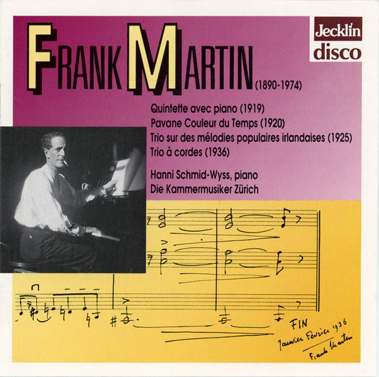 Frank Martin: Musique de Chambre Schmid-Wyss, piano/Kammermusiker Zurich