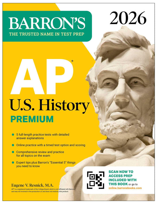 AP U.S. History Premium, 2026: Prep Book with 5 Practice Tests + Comprehensive Review + Online Practice book cover