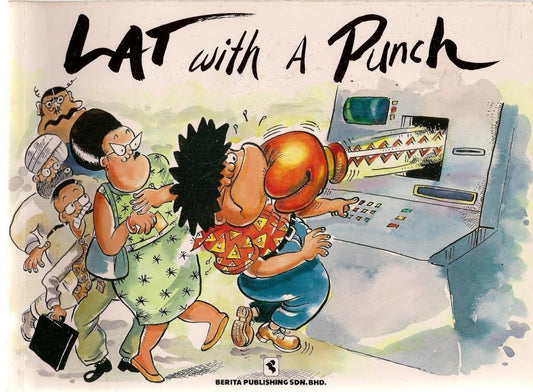 Lat with a punch book cover
