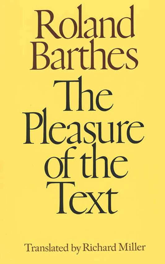 Pleasure of the Text book cover
