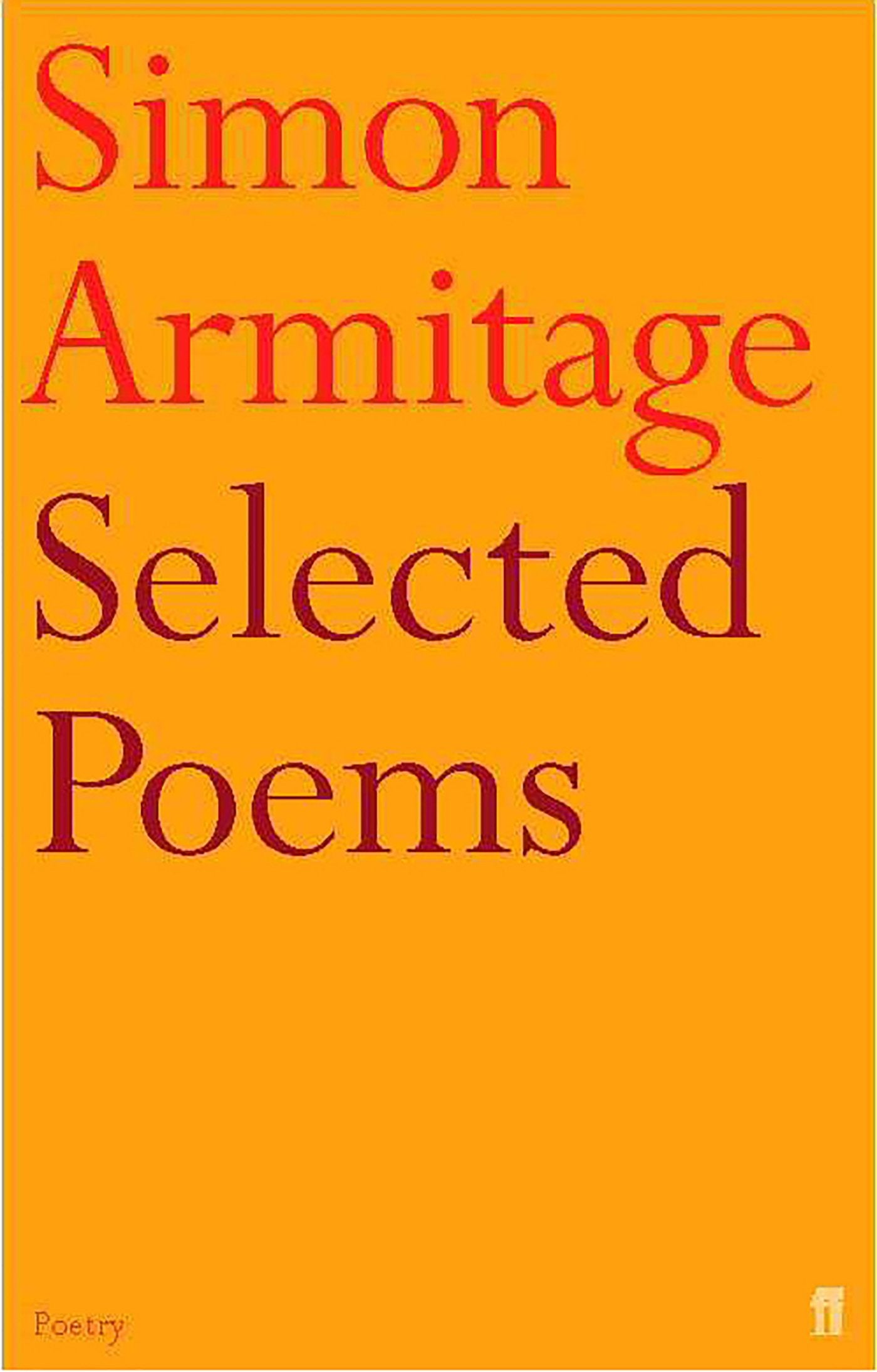 Selected Poems of Simon Armitage (UK) book cover