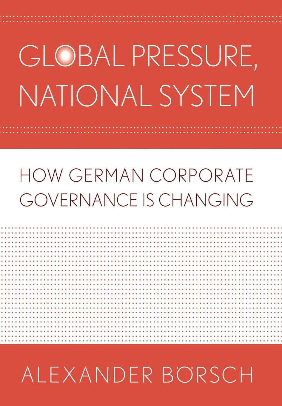 Global Pressure, National System: How German Corporate Governance Is Changing book cover