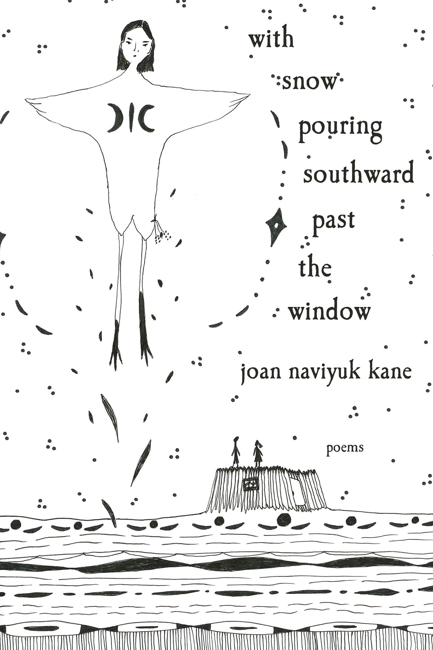 with snow pouring southward past the window book cover