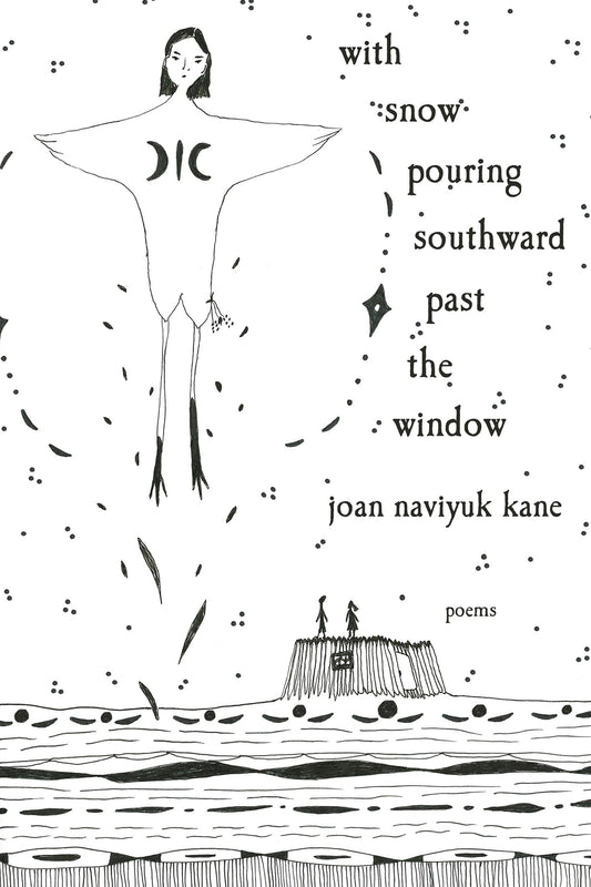 with snow pouring southward past the window book cover