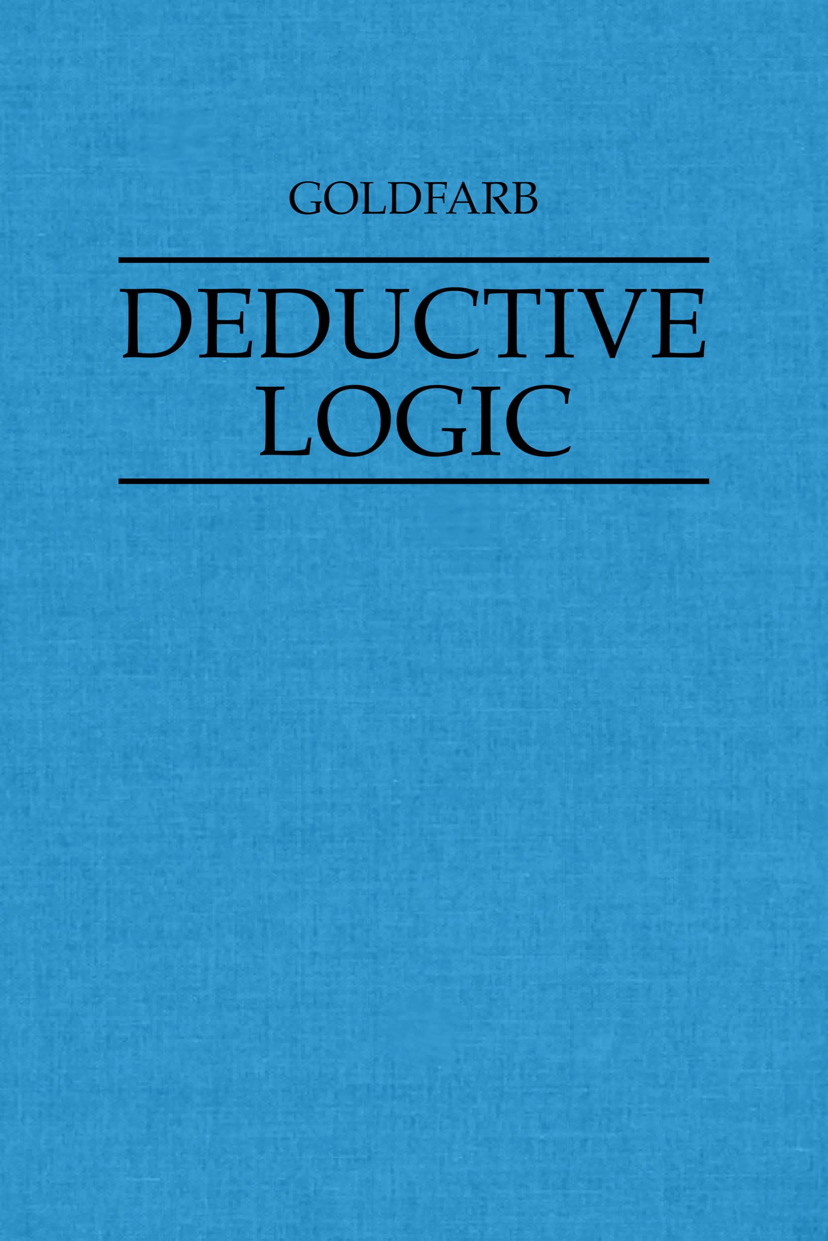 Deductive Logic (UK) book cover